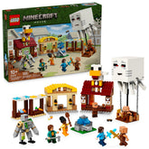 LEGO® Minecraft® the Ghast Balloon Village Attack, Gamer Gift Toy for Kids 21273